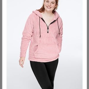 NIP vs PINK teddy half zip